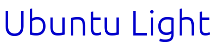 Ubuntu Light 字体